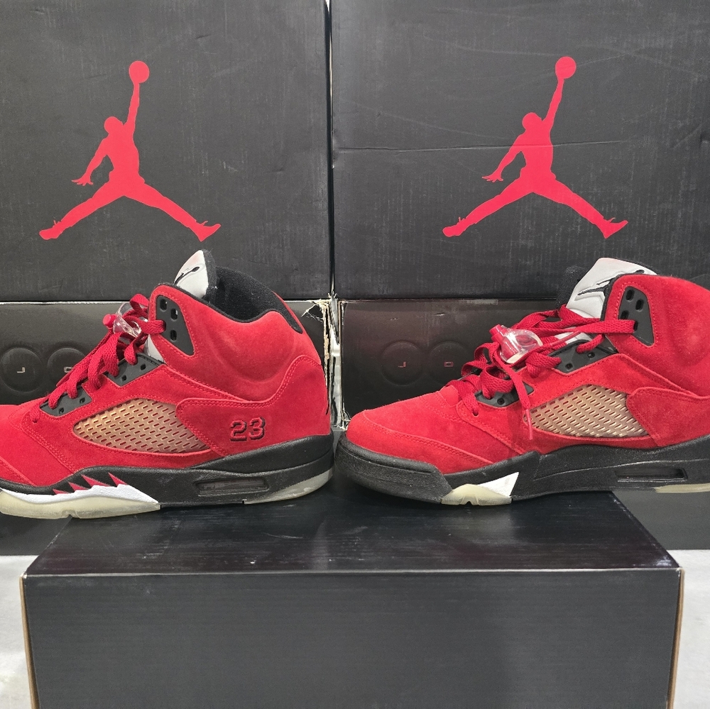 Red Air Jordan 5 Retro Sneakers